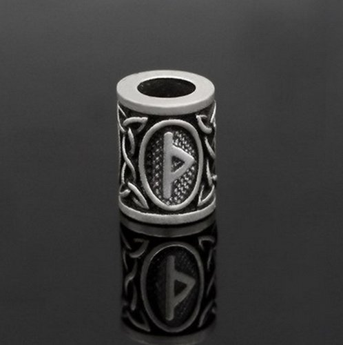 Runen-Perle "Thurisaz" - 6 mm Loch - Bartschmuck