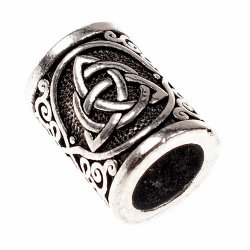 [07 ZaP Kekno.si] Haarperle mit Kelten-Knoten - 8 mm Loch (silber)