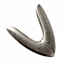 [09 No-En 3:B.si] Gürtelende für 3 cm breite Riemen – klassischer Riemenabschluss aus Zamak, messing- oder silberfarben  (silber)