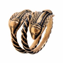 Germanischer Schlangen-Ring 'Naustdal' aus Bronze