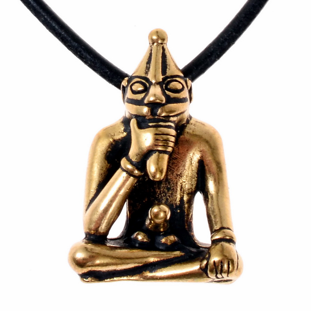 [0 Freyr-Fig.b] Freyr-Figurine von Rällinge (Bronze)