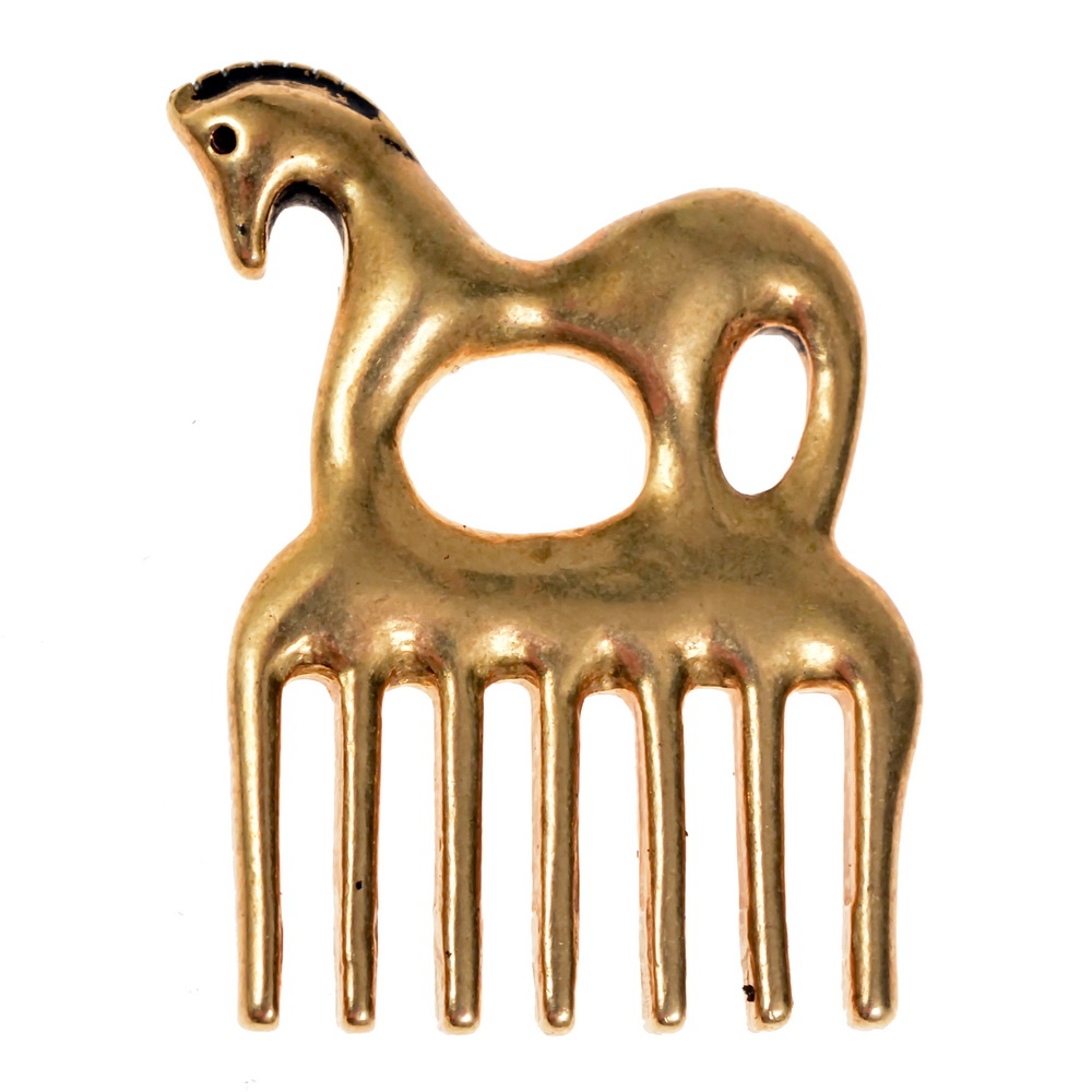 [0 Horse-Comb.b] keltischer Pferdchenkamm-Anhänger (Bronze)