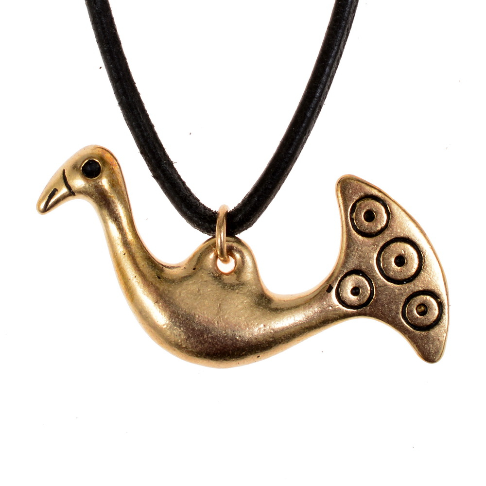 [0 Livonian-Bird.b] Baltischer Vogel-Anhänger (Bronze)