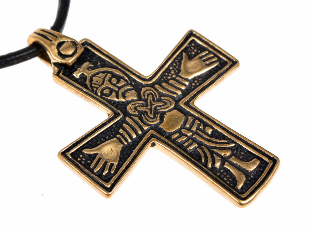 [0 Viking-Cross.b] Wikinger Kreuz-Anhänger (Bronze)