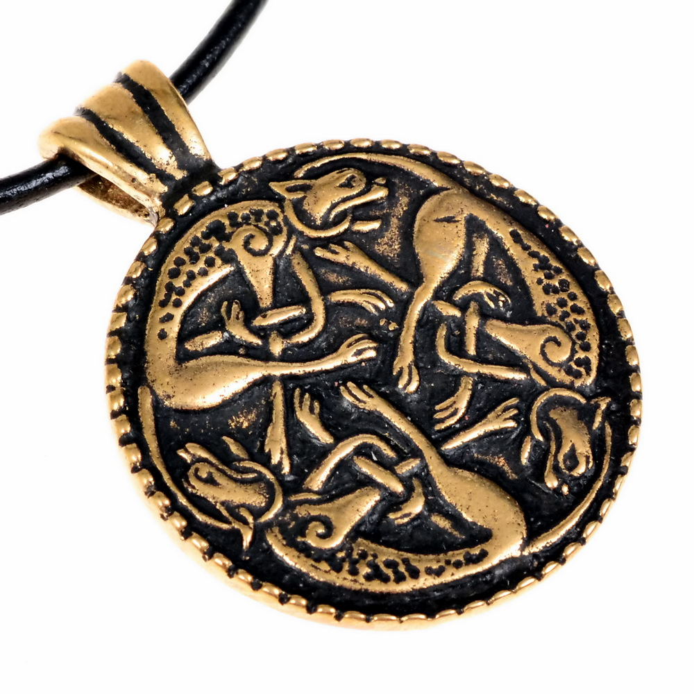 [0 Wildehunt.b] Keltisches Amulett Wilde Jagd (Bronze)