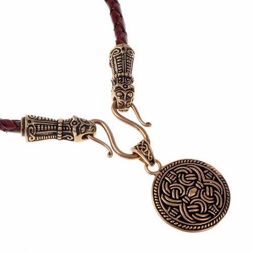 [07 CO Mand / Birka.br] Collier 'Mandermark' mit Birka-Anhänger (Braun)