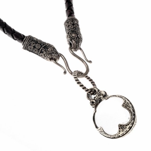 [07 CO Ters / Sph 2:.br] Collier 'Terslev' mit Gotland Sphäre 2 (Braun)