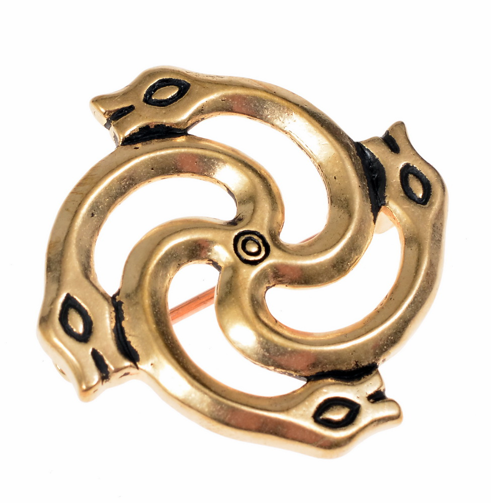 [07 Fi Balt-Snake.b] Baltische Schlangen-Fibel (Bronze)