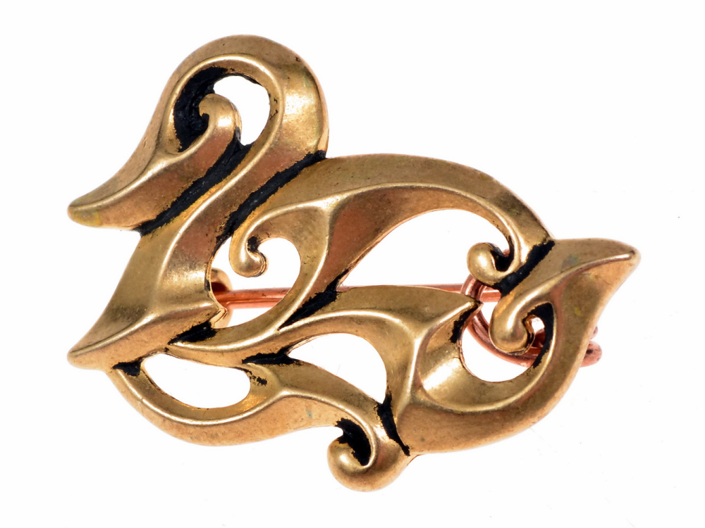 [07 Fi Duck.b] Römische Enten-Fibel (Bronze)