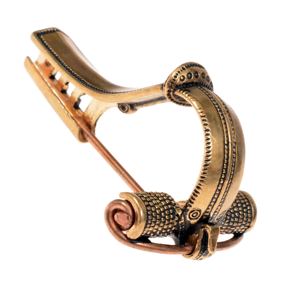[07 Fi Rollen.b] Germanische Rollenkappen-Fibel (Bronze)