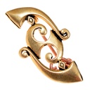 Fibel mit Trompeten-Ornamentik