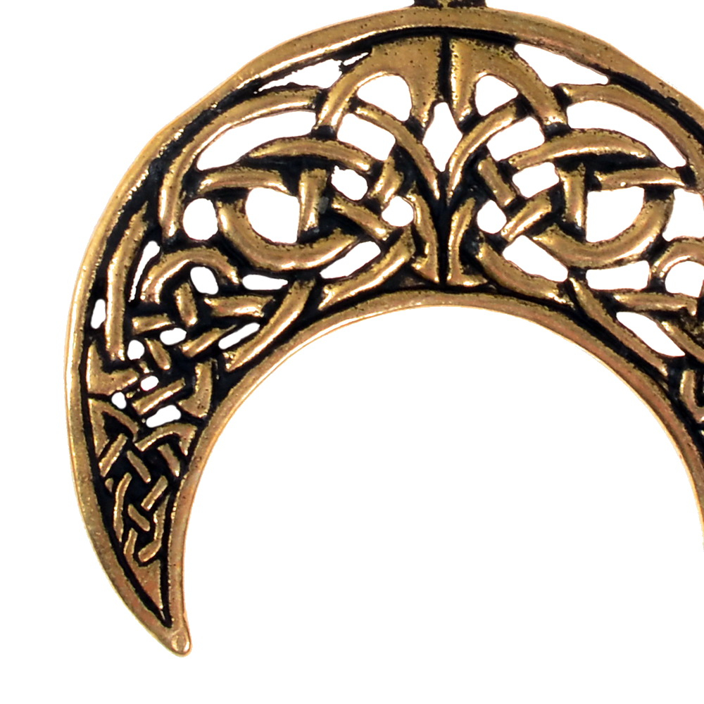 [07 OR Celt-Moon.b] Ohrringe 'Keltischer Halbmond' (Bronze)