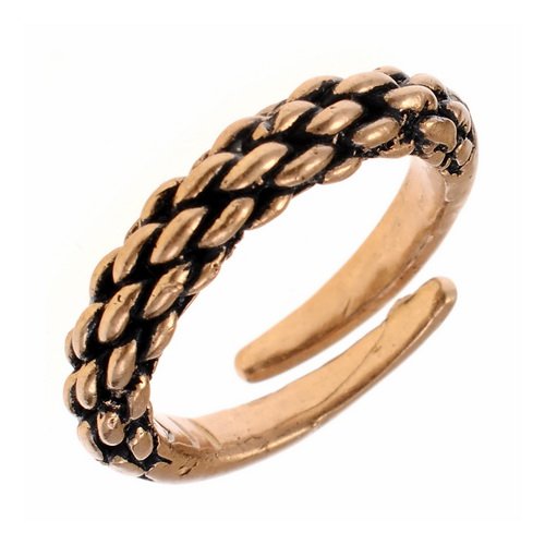 [07 Ring Chain.b.kl] Wikinger-Ring 'Chain' (Bronze - klein)