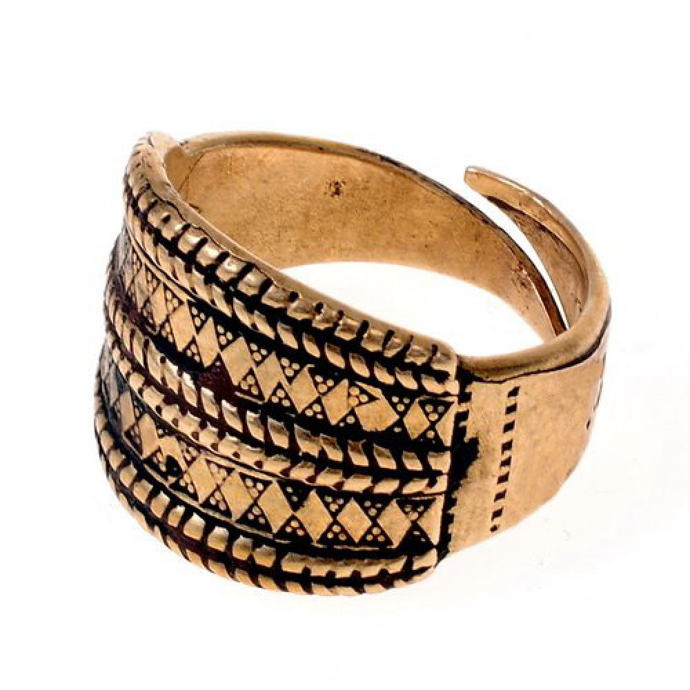 [07 Ring Rone.b.kl] Wikinger-Ring 'Rone' (Bronze - klein)