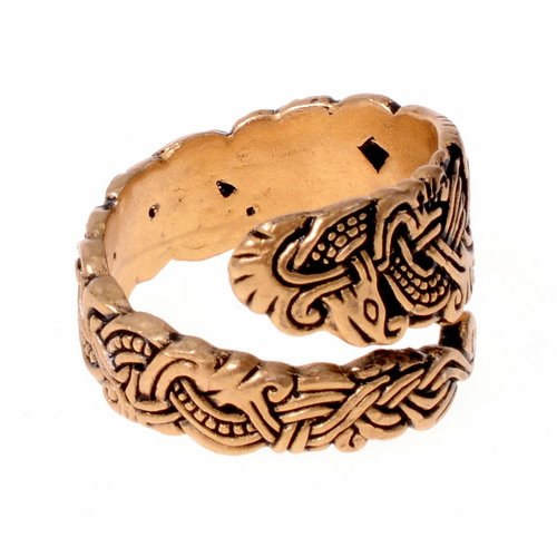 [07 Ring Thorleif bro - L.b.kl] Wikinger-Ring 'Thorleif' (Bronze - klein)