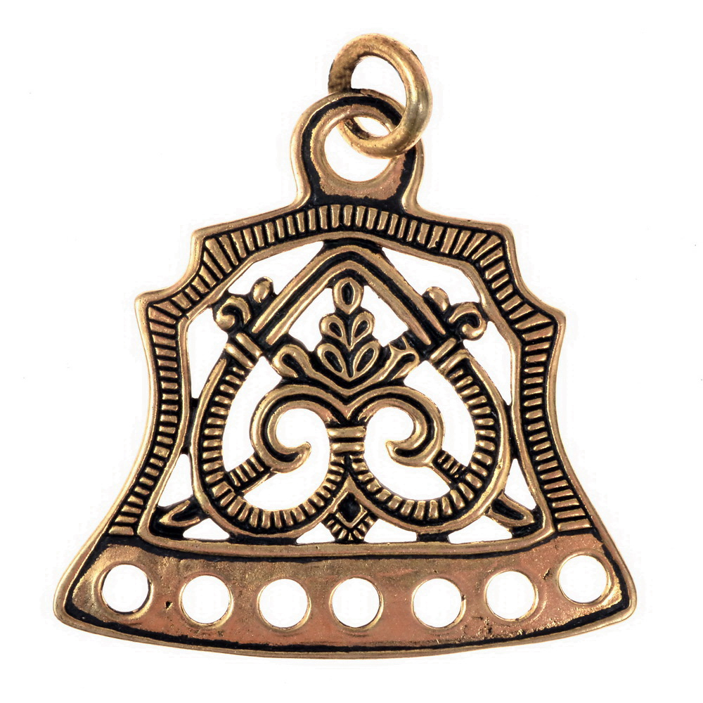 [07 PVT Floral bro.b] Wikinger-Perlenverteiler 'Floral' (Bronze)