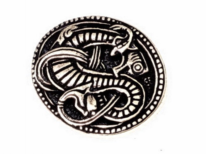 [08 Wi-4 Oval me.si] Wikinger-Zierniete - Oval / XL (Silber)