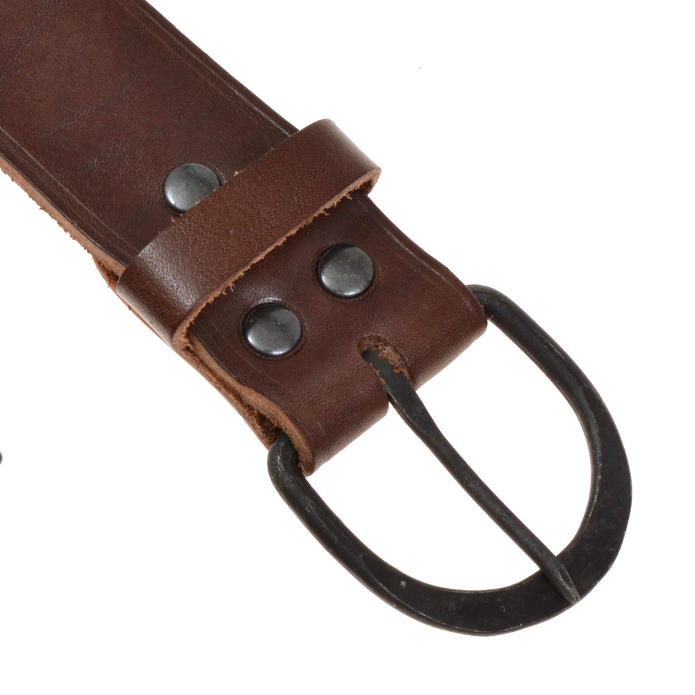 [10 Ei-G 4 D I s.kl.br] Klassischer Gürtel mit Eisen-Schnalle - 4 cm (braun, klein)