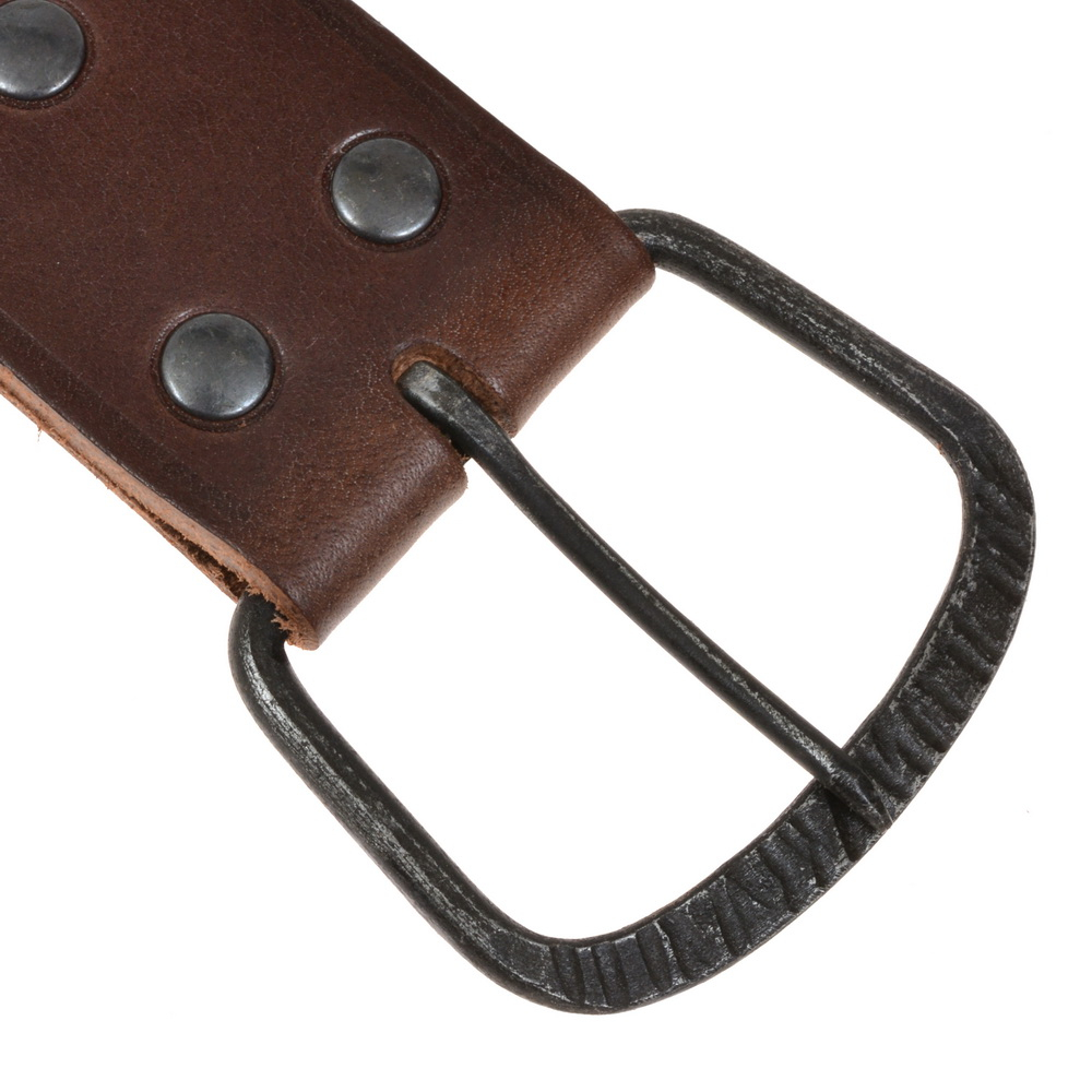 [10 Ei-G 45 - s.kl.br] Lang-Gürtel mit geschmiedeter Schnalle - 4,5 cm (braun, klein)