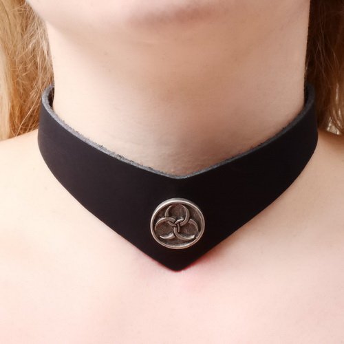 [12 CH 2 Got b.br] Spitzer Choker 'Gothic' (braun)