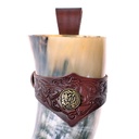 Horn mit Halter - Zierniete 'Wikinger'
