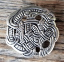 Scheiben-Fibel URNES, Fb:silber,Wikinger,Kelten,Verschluss,Mantel,Umhang,Mittelalter,Larp