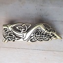 Wikinger Brosche  "keltischer Hund" , Fb:messing, Schmuck, Mittelalter, Larp