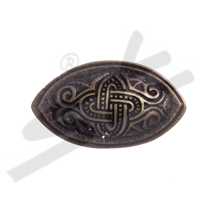 leichte Merowinger Brosche, Fb:altmessing, Schmuck, Mittelalter, Larp