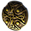 KELTENKREUZ-BROSCHE/FIBEL, KARR, Fb:rusty gold,Wikinger,Kelten,Mantel,Umhang,Mittelalter