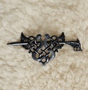 CELTIC TRIANGLE,Keltische Haarspange,Fb:schwarzeisen,Mittelalter,Larp,Cosplay-