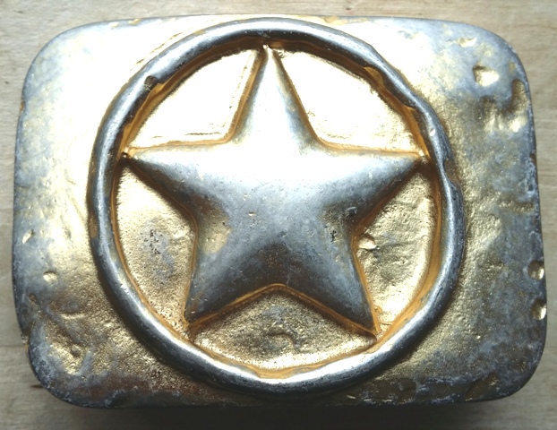 Stern-Schließe, 4cm, goldbestäubt, Schnalle