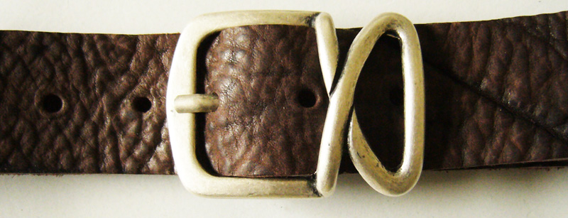 Cappio, 4cm, silberne Dorn-Vollschließe, Schnalle