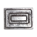 Fortress, 4cm, silberfarbene Schließe, Schnalle