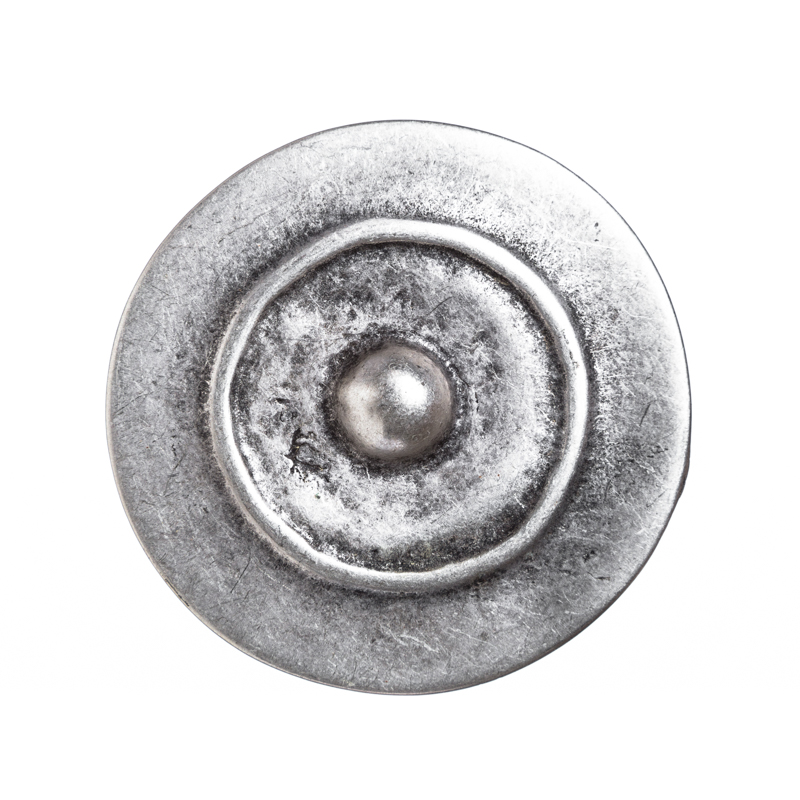 BUCKEL-Schild, 4cm, silberfarbene keltische Zierschließe, Schnalle