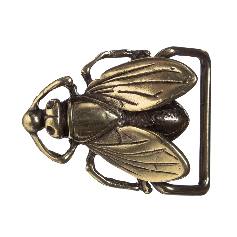 PUCK, 4cm, silberne Fantasy-Schließe Fliege, Schnalle