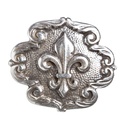Roi, Lilien-Schließe 4cm, silberfarben, Schnalle