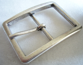Fibbie, 3,5cm, silberfarbene Gürtelschließe, Schnalle