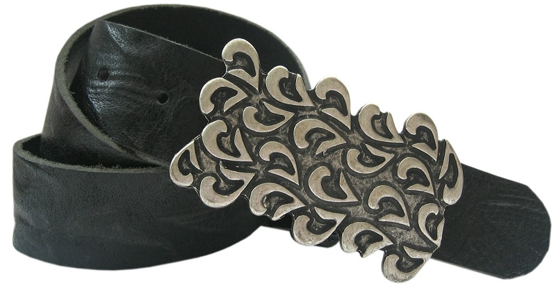 Hooks, 4cm, silberne Koppelschließe, Schnalle