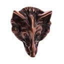 Wolfskopf, 4cm, kupferfarbene Schließe, Schnalle