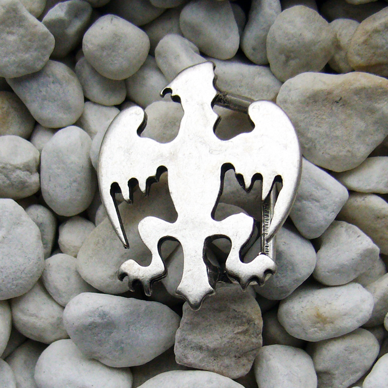 GREIF, 3cm, silberfarbene Koppel-Schließe, Schnalle