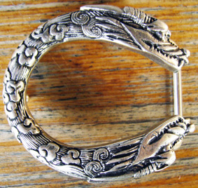 HYDRA, 4cm,silberfarbene Schließe, Schnalle, Schlangen