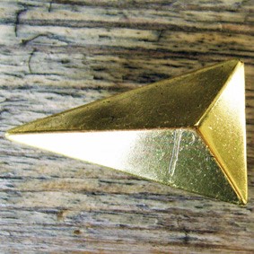 TETRA, Koppelschließe, Pfeilspitze, 2cm, messingfarben, Schnalle