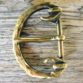 FLAVA, Mittelalterschließe, 2cm, Schmiedeoptik, messingfarben, Schnalle
