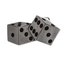 Würfel-Schließe, 4cm, silberfarben, Schnalle