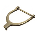 Sporn, 4cm, messingfarbene Gürtelschließe, Schnalle