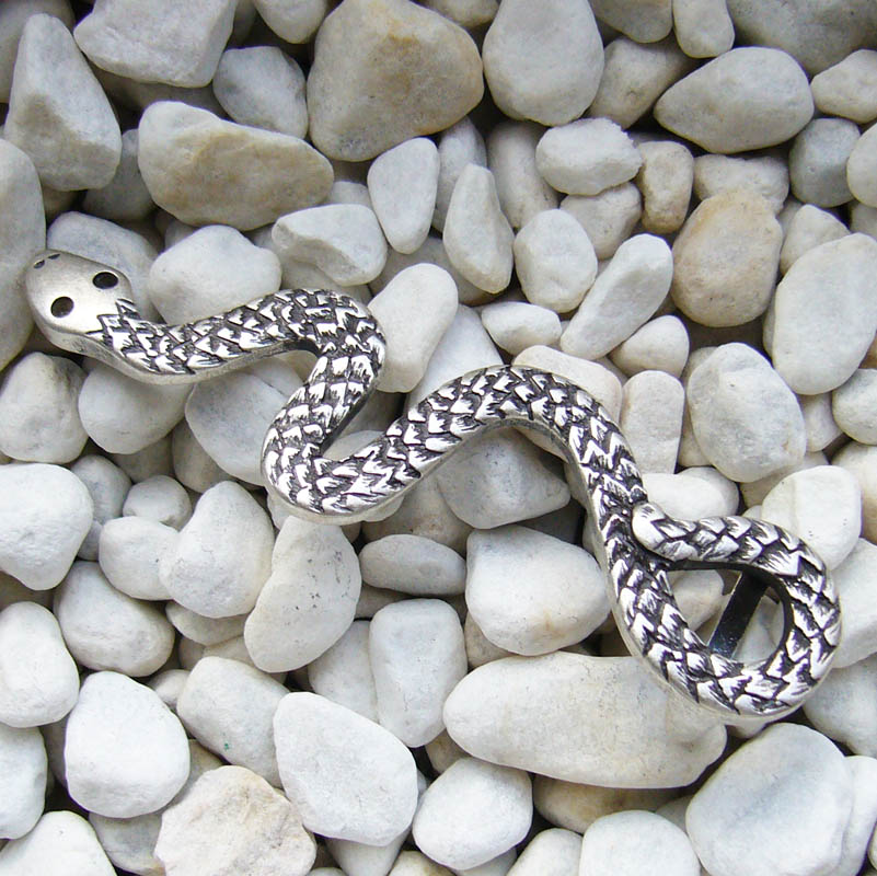 BOA, Koppelschließe, Schlange, 2cm, silberfarben, Schnalle