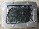 Andromeda, 4cm, silber-/schwarzfarbene Gürtelschließe, Schnalle