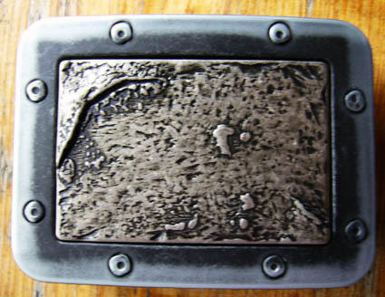 Andromeda, 4cm, altnickel-/alteisenfarbene Gürtelschließe, Schnalle