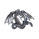 GRANAT, exclusive, handgefertigte Drachen-Schließe aus Bronze, Schnalle