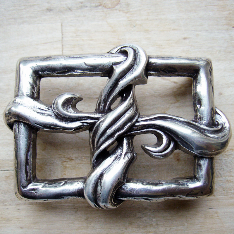 Foggy Cross, 4cm,silberfarbene Gürtelschließe, Schnalle